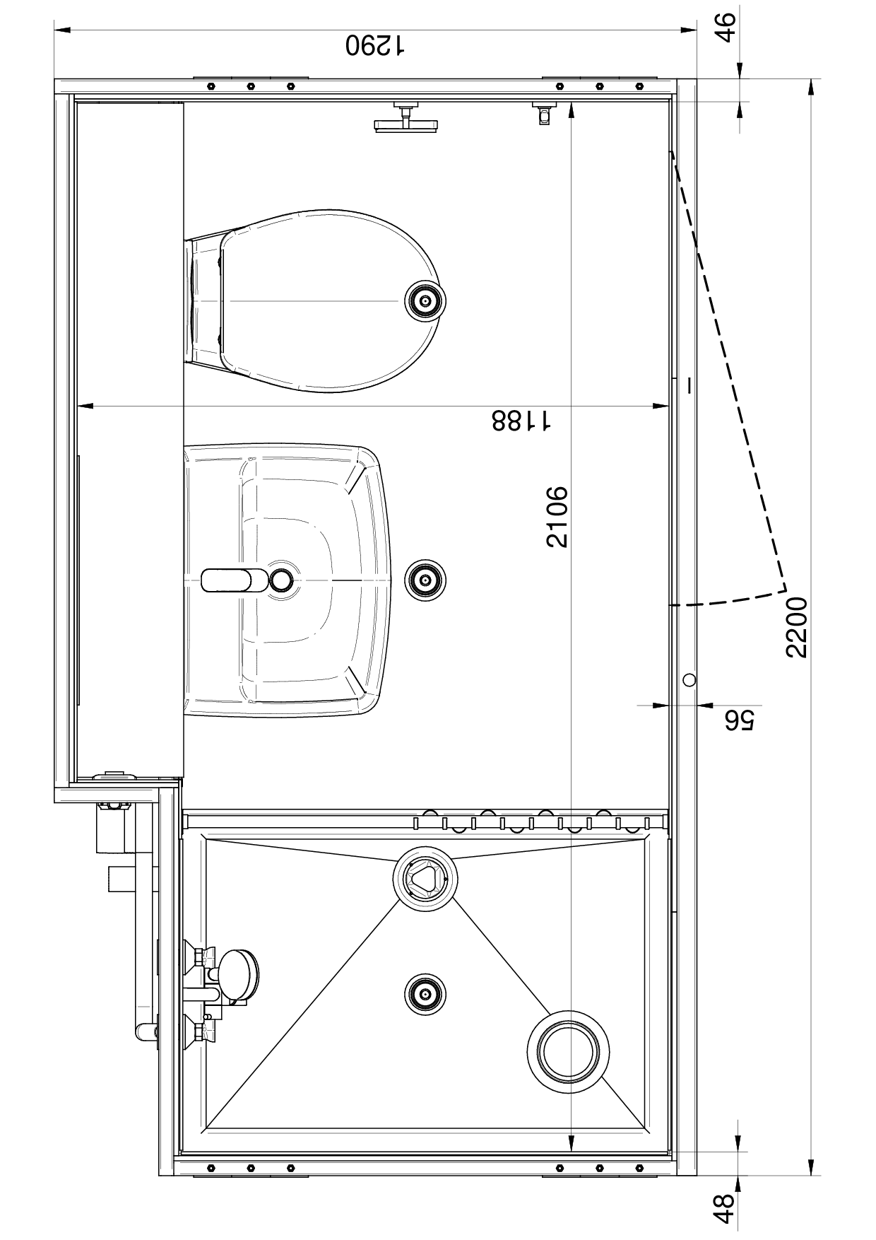 POD Prysznicowy PCV - plan