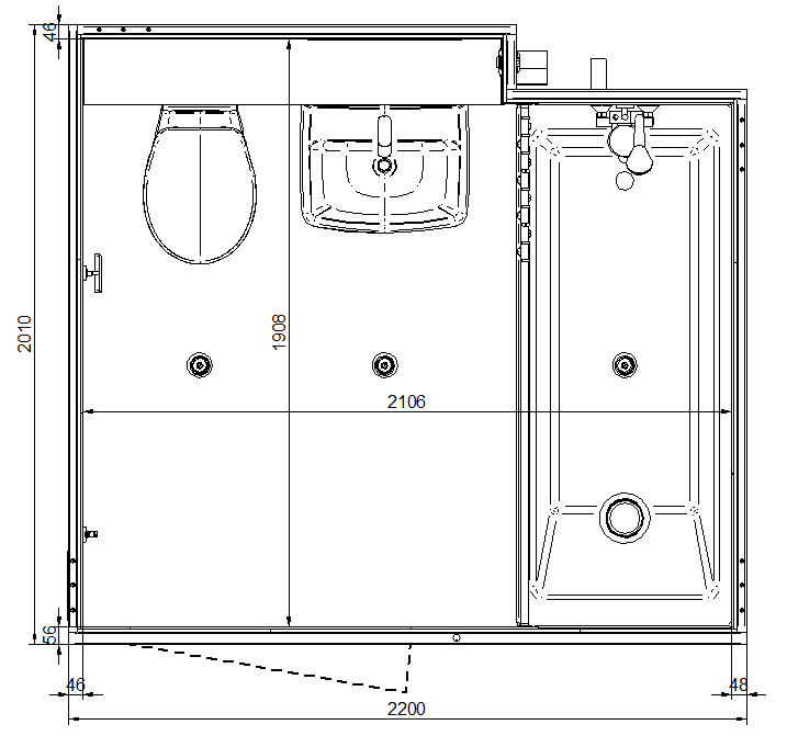 Wannowy PCV rzut z góry